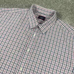 Untuckit Dress Shirt Mens Extra Large Wrinkle Free Plaid Cotton Button Up